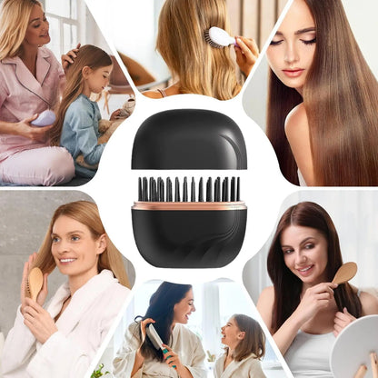 Mini Straightener Rechargeable Portable Hair Straightener Brush Anti-Scald Shell Cordless USB Charging Straighteners