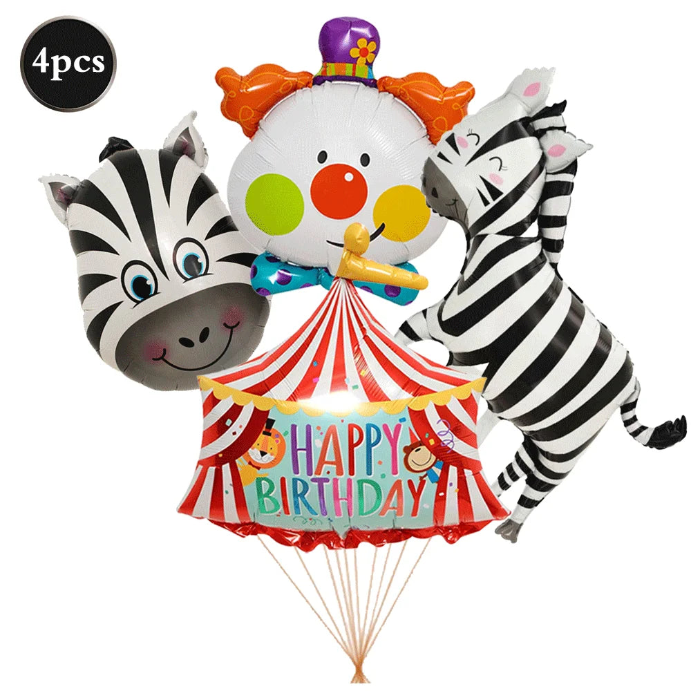 Giant Smiling Popcorn Clown Foil Balloon – Circus & Carnival Party Decoration