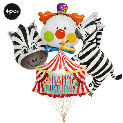 Giant Smiling Popcorn Clown Foil Balloon – Circus & Carnival Party Decoration