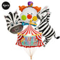 Giant Smiling Popcorn Clown Foil Balloon – Circus & Carnival Party Decoration
