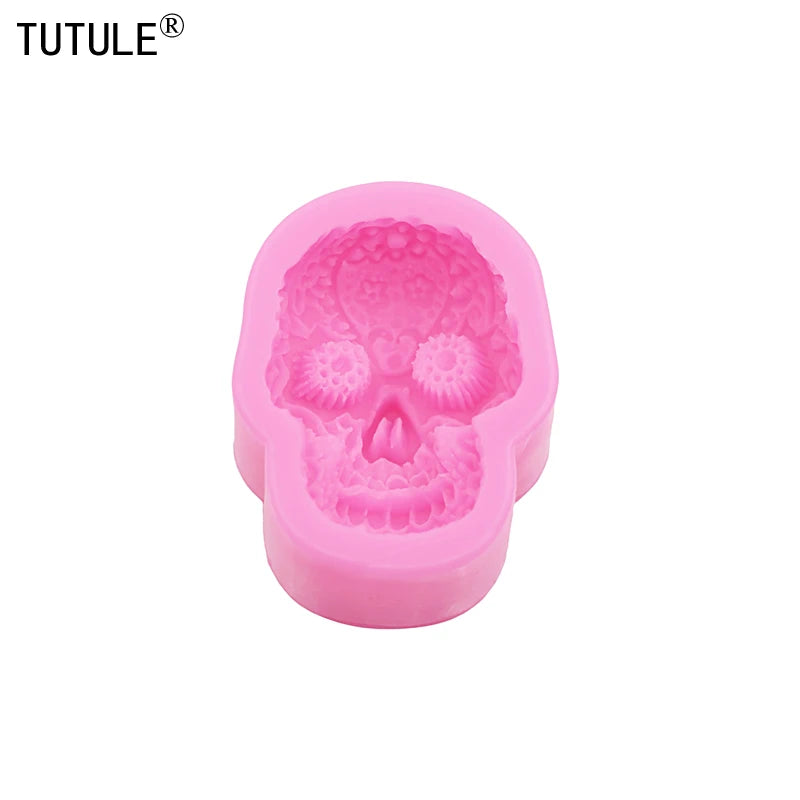 skull resin mold jewelry earrings Keychain Polymer Clay Silicone mould skull Fondant Chocolate Silicone molds