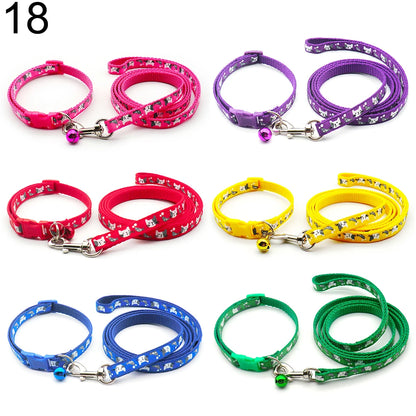 Dog Cat Adjustable Leash  and Collar 24Sets