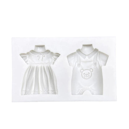 Baby Clothe Skirt Silicone Mold Sugarcraft Chocolate Cupcake Baking Mold Resin Fondant Cake Decorating Tools