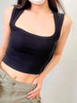 Deep Square Collar Crop Top