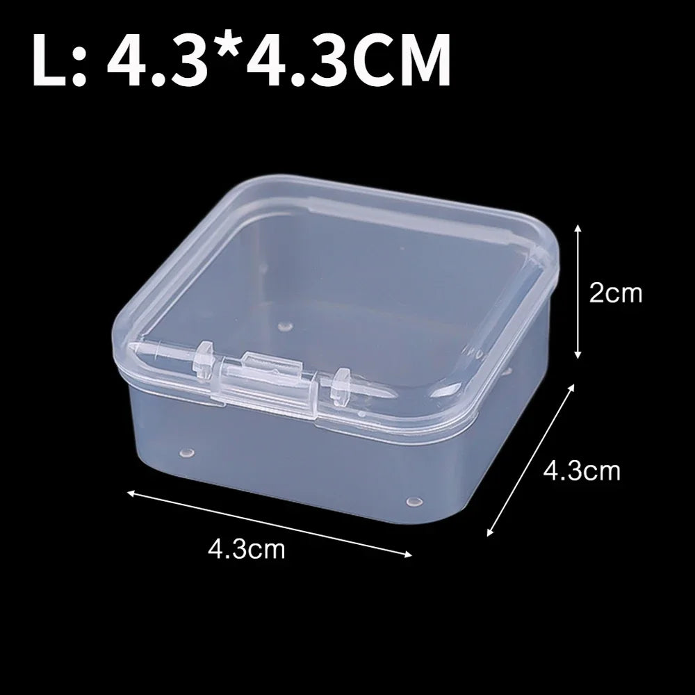 Mini Transparent Storage Boxes – Portable Containers for Earrings, Rings & Small Accessories (6/60pcs)