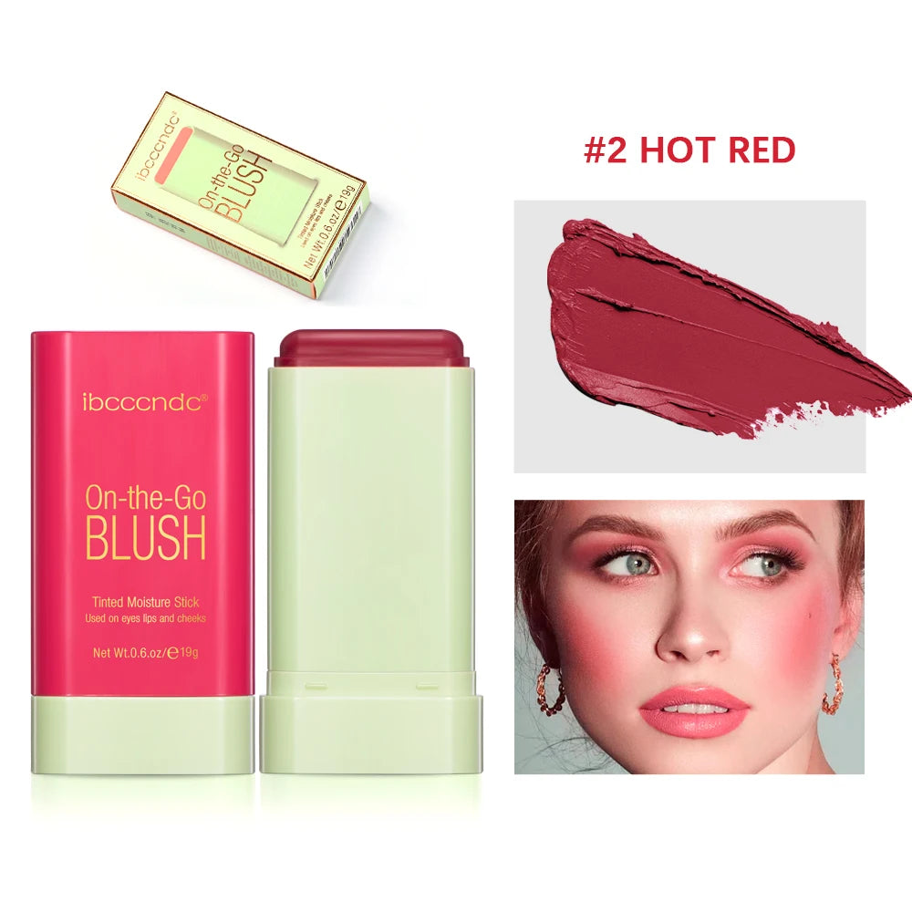 Waterproof High Color Rouge Blusher Cream Stick