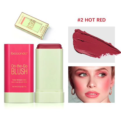 Waterproof High Color Rouge Blusher Cream Stick