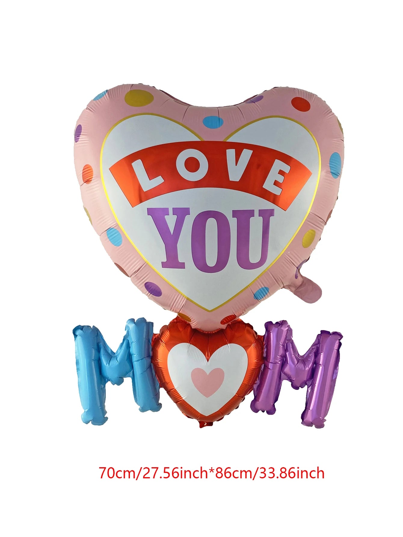 Mother's Day Decorations Balloons I Love You Mom Happy Mother's Day Aluminum Film Balloons Mothers Gifts
