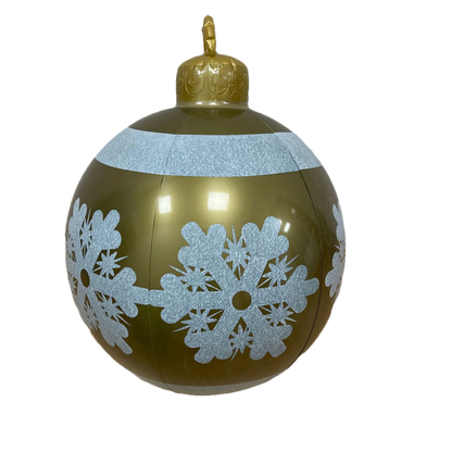 60CM Outdoor Christmas Inflatable Decorated Ball PVC Giant Big Balls Xmas Tree Decoration Inflatable Toy Ball Christmas Supplies