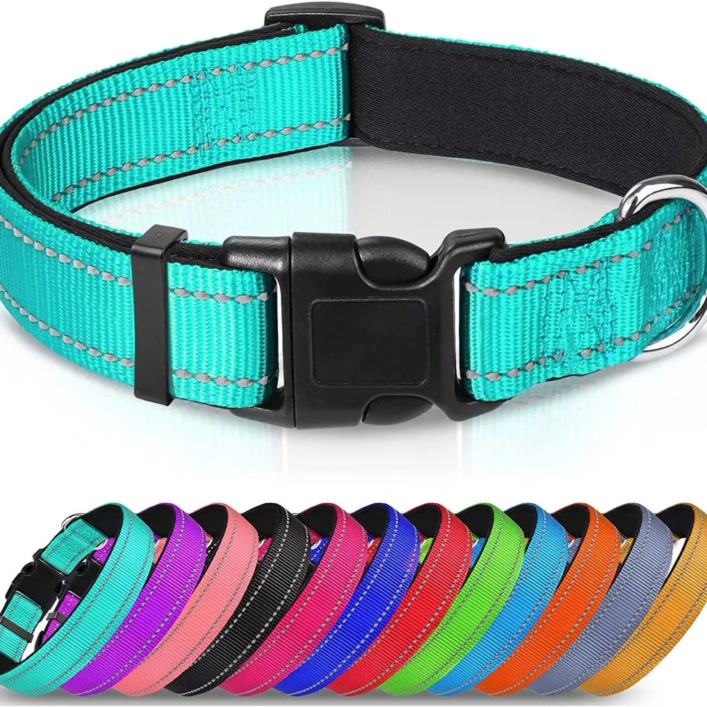 Adjustable Reflective Soft Dog Collar Neck 25-60 Centimeter