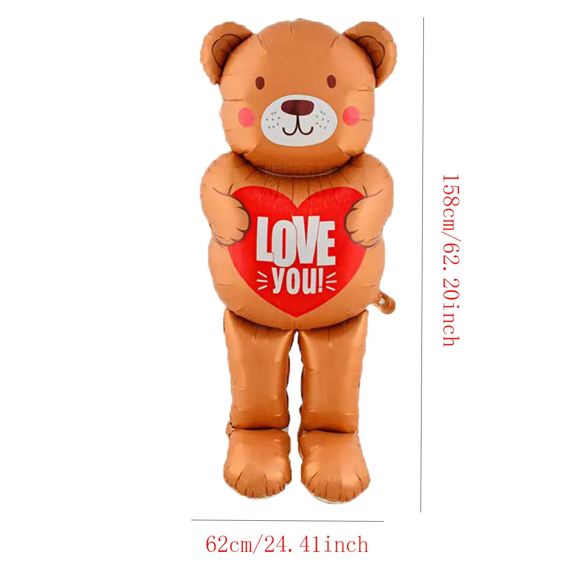 10‑Pack 18" “Te Amo” Heart Foil Balloons – Valentine’s Day & Wedding Helium Decorations