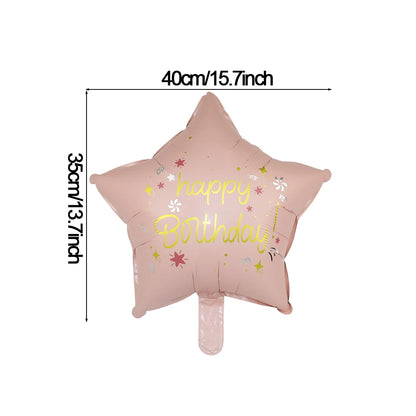 Happy Birthday Animal Foil Ballo﻿ Cute Matte on Bear Rainbow Bow Dinosaur Candy Balloon Design