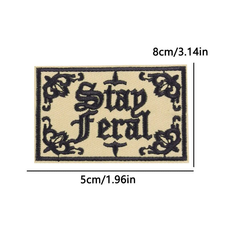 Letter Embroidered Patch Cartoon/Personality Letter Slogan Patch Iron On Patches For Clothing thermoadhesive Patches Sew Badges