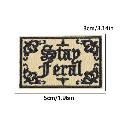 Letter Embroidered Patch Cartoon/Personality Letter Slogan Patch Iron On Patches For Clothing thermoadhesive Patches Sew Badges