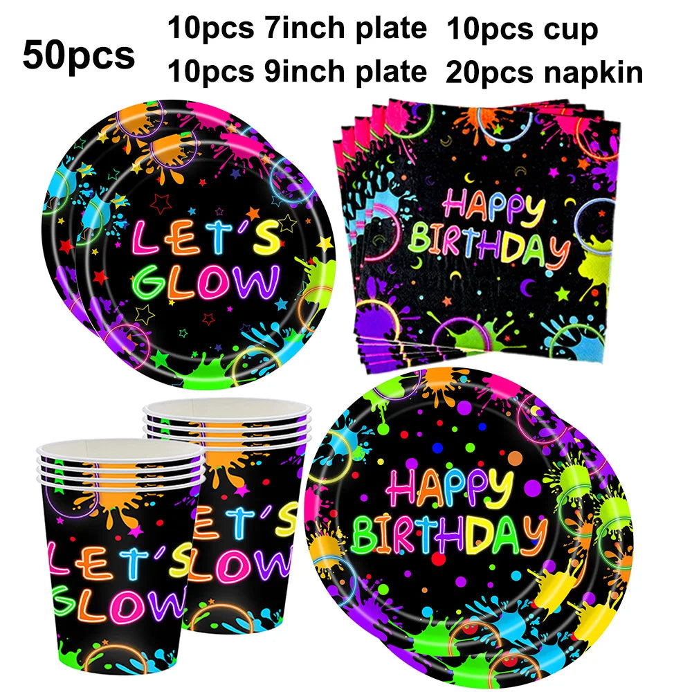 UV Neon Glow Party Hats – Blacklight Fluorescent Plastic Hats for Kids & Adults