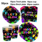 UV Neon Glow Party Hats – Blacklight Fluorescent Plastic Hats for Kids & Adults