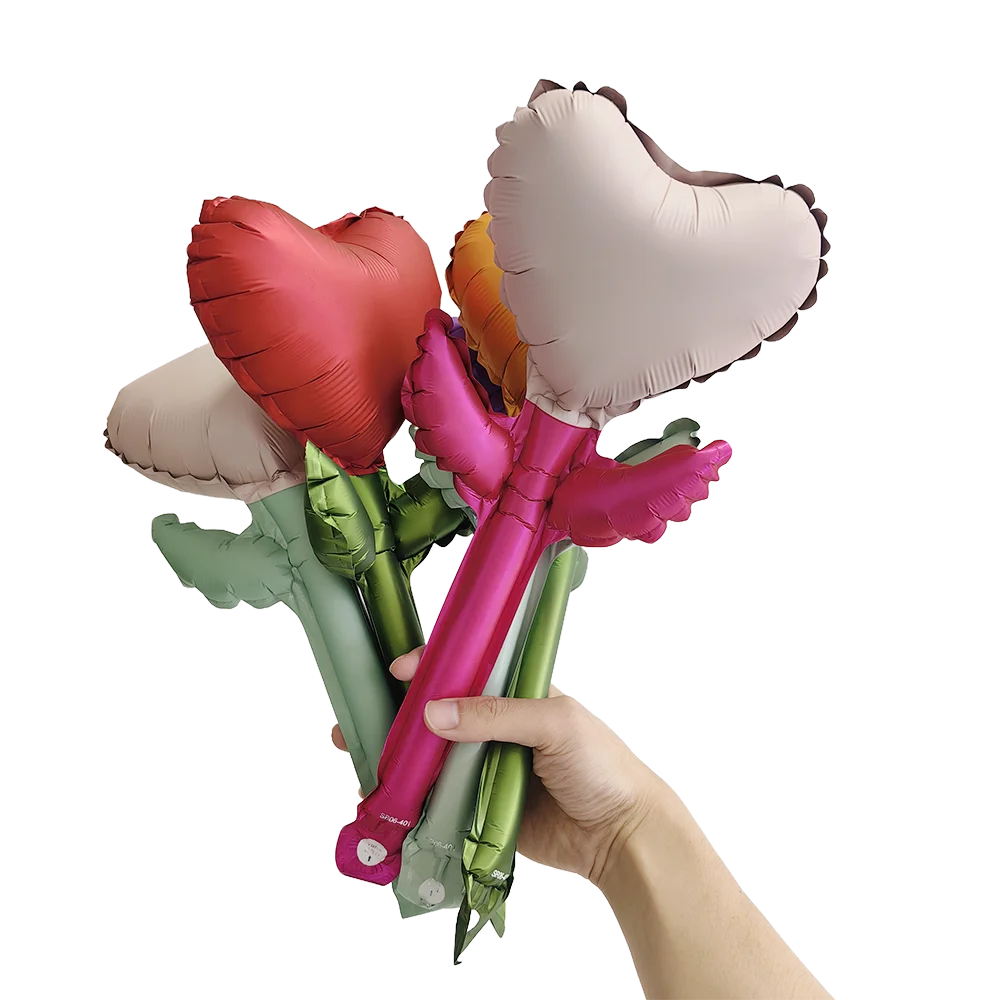 0/30/50pcs Mini Love Flower Balloons – Bouquet‑Style Heart Balloons for Valentine’s Day, Mother’s Day & Wedding DIY Decor
