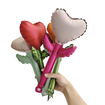 0/30/50pcs Mini Love Flower Balloons – Bouquet‑Style Heart Balloons for Valentine’s Day, Mother’s Day & Wedding DIY Decor