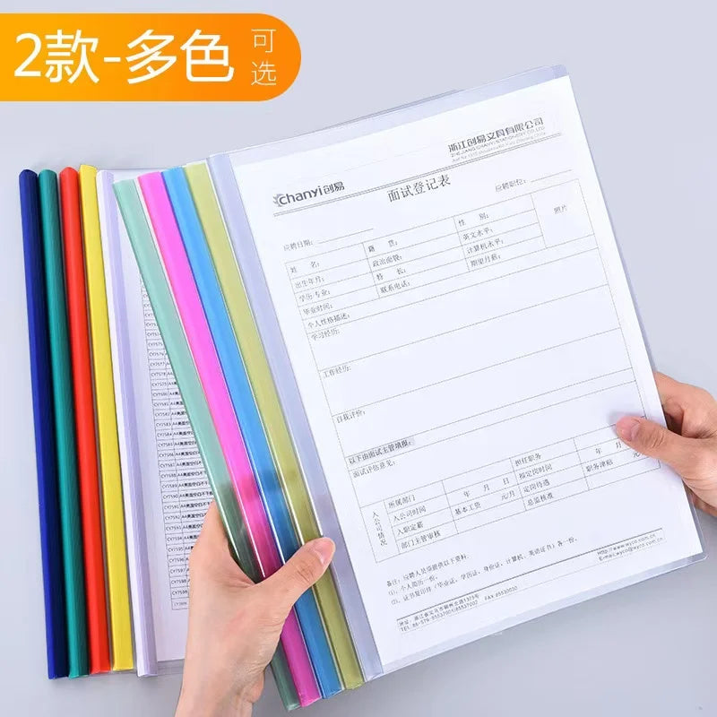 10pcs /A4 File Folder With Draw Rod