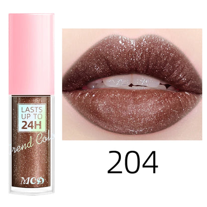 Glitter Lip Glaze Long Lasting Waterproof Liquid Lip Gloss Lipstick Makeup 18 Colors