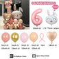 43pcs Rabbit Balloon Set With 32inch 1-9 Pink Number Balloon for Easter Themed Birthday Party Decoration Kids Toys Helium Globos