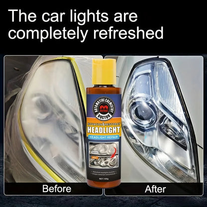 Car Headlight Restoration Polishing Headlamp Scratch Remover Repair Cleaning Paste Remove Oxidation Headlight Polish Liquid