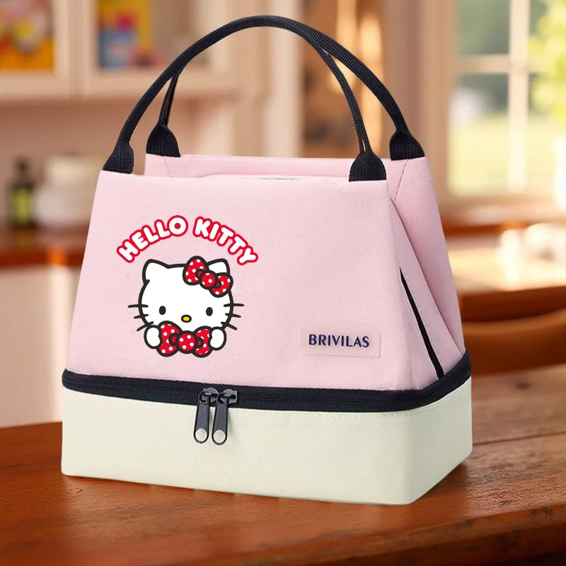 Hello kitty Insulated Lunch Bag Leak-Proof Thermal Food Carrier with Sturdy Handles for students,outdoor picnics,Meal Prep Bag