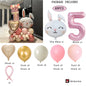 Easter Bunny Balloon with a Number for Kds Celebration