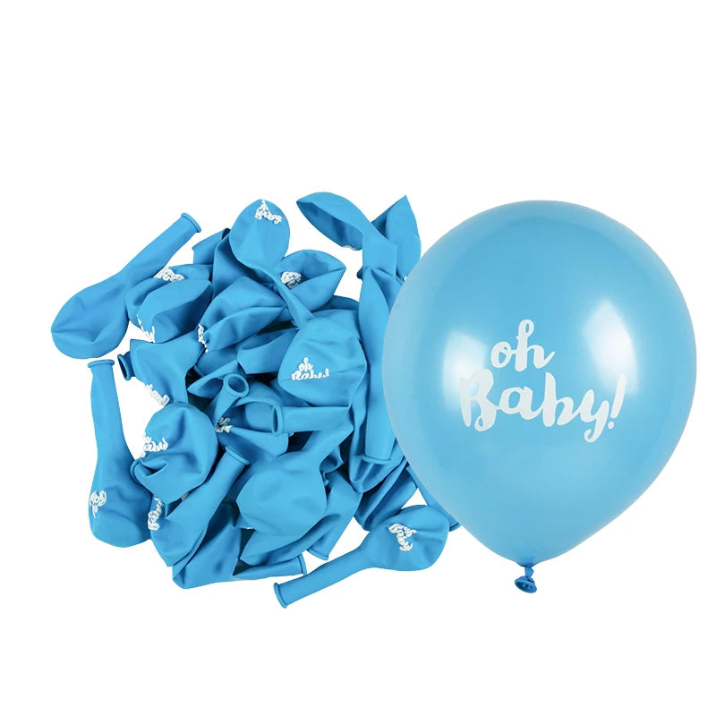 10pcs Oh Baby Printed Latex Balloons It is A Boy Girl Balloon Birthday Party Baby Shower Decoration Boy Girl Gender Reveal decor