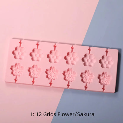 Round Silicone Lollipop Mold – Kids’ DIY Chocolate, Candy & Biscuit Baking Tool