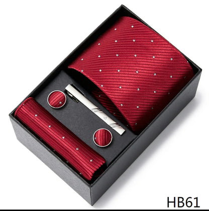 Men's  Tie Pocket Squares Necktie Box Set