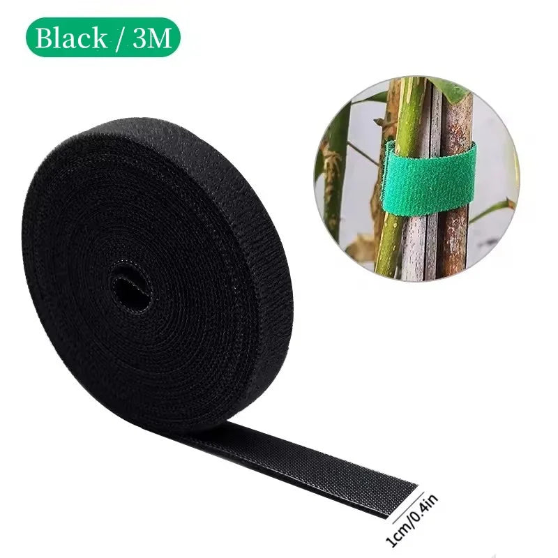 3 Rolls Green Garden Twine Plant Ties Nylon Plant Bandage 3 Meters Garden Hook Loop Bamboo Cane Wrap Support Garden Accessories