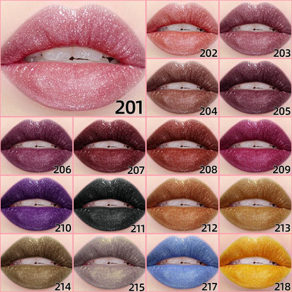 Glitter Lip Glaze Long Lasting Waterproof Liquid Lip Gloss Lipstick Makeup 18 Colors
