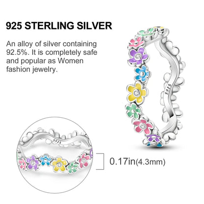 925 Sterling Silver Ring – Colorful Cubic Zirconia Women’s Wedding & Engagement Jewelry