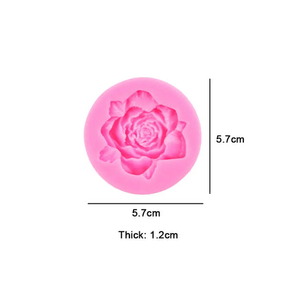 Silicone World DIY Rose Flowers Petal Silicone Mold Cake Baking Decoration Fudge Chocolate Mold Handmade Soap Tools