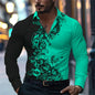 Men’s Casual Long Sleeve Button‑Up