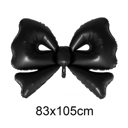 Giant Black Pink Bow Balloon Coquette Birthday Party Decorations Bowknot Balloon for Girls Baby Shower Bridal Wedding Supplies