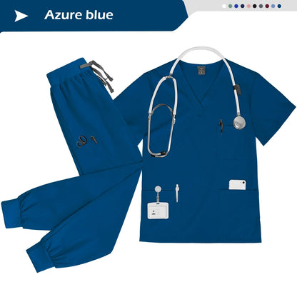 Wholesale Nurse Uniform Set Doctor Nurses Dental Hospital Uniforms Joggers Pants Sets Beauty Spa Nursing Articles Scrub Workwear