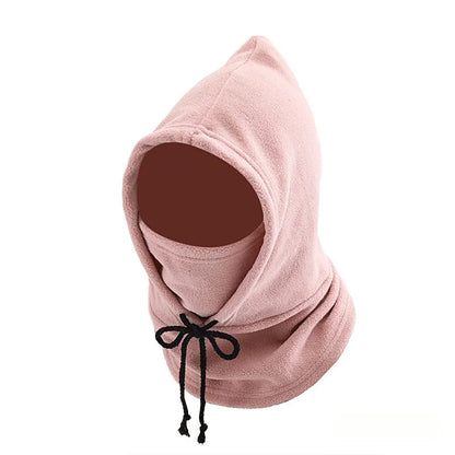 Winter Hooded Scarf - Warm Neck Gaiter with Hood for Outdoor Activities
