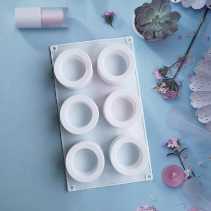 Silicone 6-Link Concave Cup Cake Mold  Dimpled Cupcake Mold DIY Cake Chocolate Maker Tool Kitchen Baking Tool Accessories