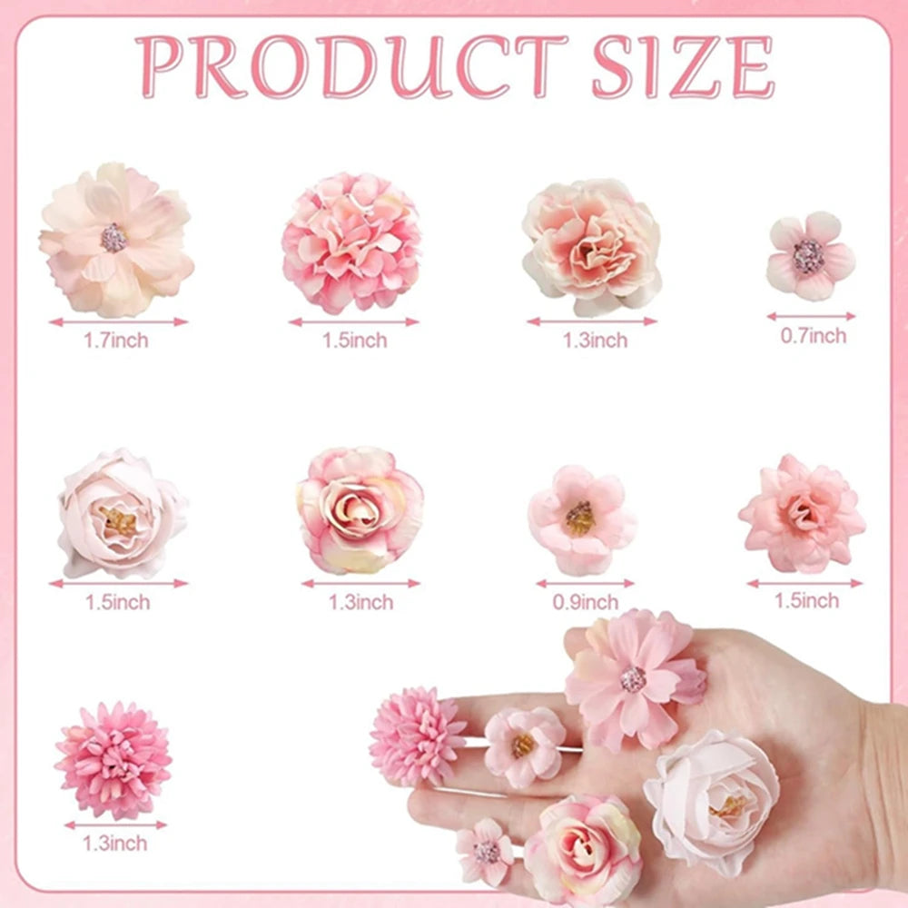 46Pcs Rose Artificial Flowers Heads for Home Decor Fake Flowers Garden Wedding Marriage Decoration Wreath Garland Gift Accessory