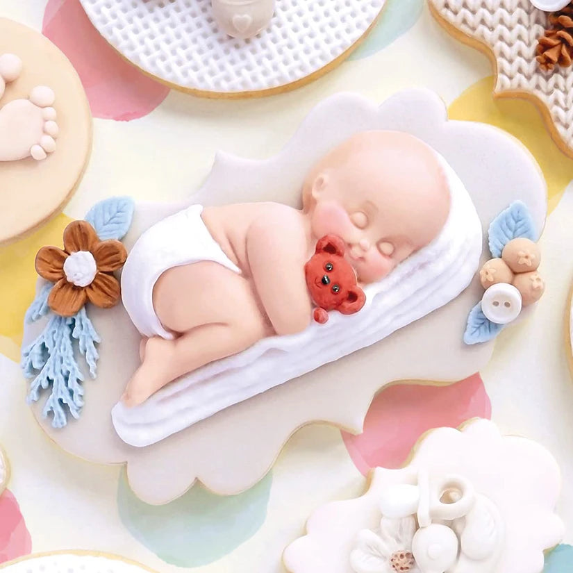 Baby-Themed Silicone Sugarcraft Mold – Fondant, Resin & Cupcake Decorating Tool