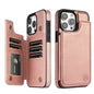 Magnetic Wallet Case for iPhone – Solid‑Color Leather Cover with Double Buckle, RFID‑Blocking Card Holder (iPhone 15/14/13/12/11, XR, XS, SE2, 8, 7)