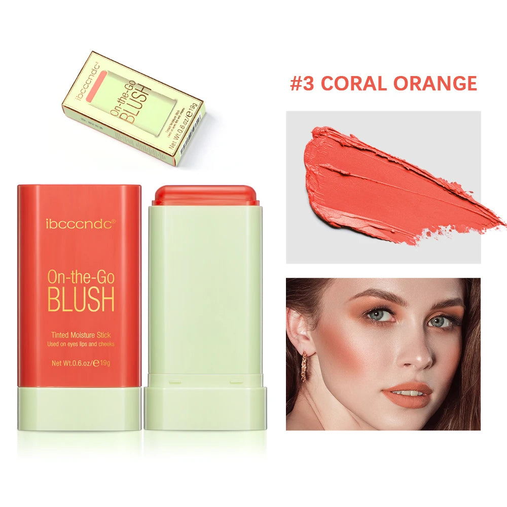 Waterproof High Color Rouge Blusher Cream Stick