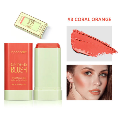 Waterproof High Color Rouge Blusher Cream Stick