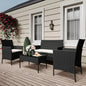 4‑Piece Rattan Patio Furniture Set – All‑Weather Outdoor Sofa & Chair Combo