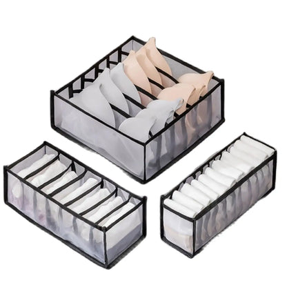 1PC- Closet Organizer for Socks Home Separated Underwear Storage Box 7/9/11 Grids Jeans Bra Organizer Foldable Drawer Organizer