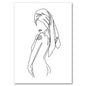 Sexy Female Body Art Print Naked Nude Canvas Poster Line Drawing Prints Abstract Woman Wall Art Painting Pictures Bedroom Decor