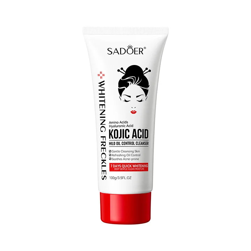 Kojic Acid Facial Wash: Mild Oil Control, Deep Cleaning, Moisturizing, Non-Irritating Face Cleanser