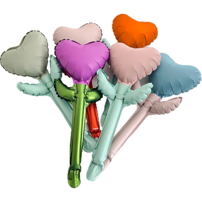 0/30/50pcs Mini Love Flower Balloons – Bouquet‑Style Heart Balloons for Valentine’s Day, Mother’s Day & Wedding DIY Decor